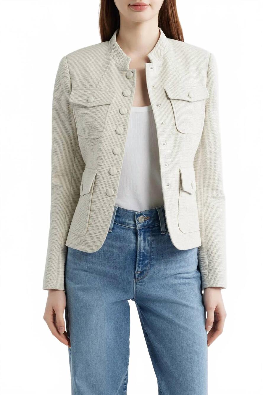 NEW RAG & BONE mercer textured jacket in grey